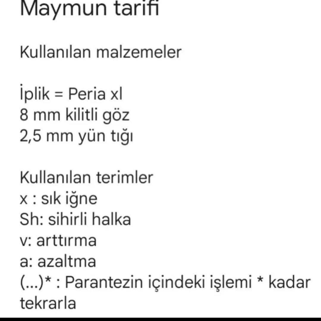 Kolay Maymun Amigurumi Tarifi: Sevimli ve Eğlenceli