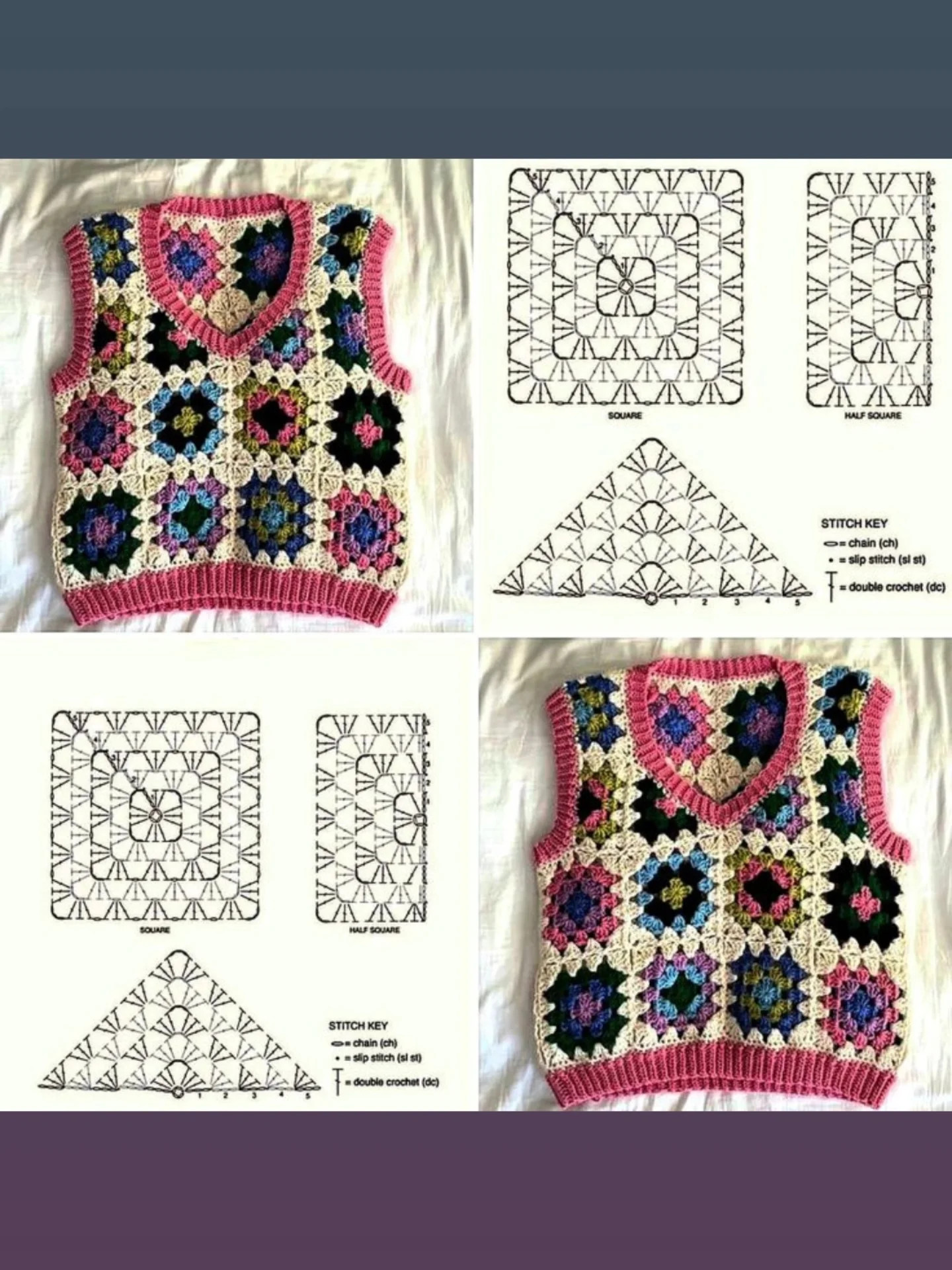 Lacy Crochet Top Pattern with Floral Motif Design