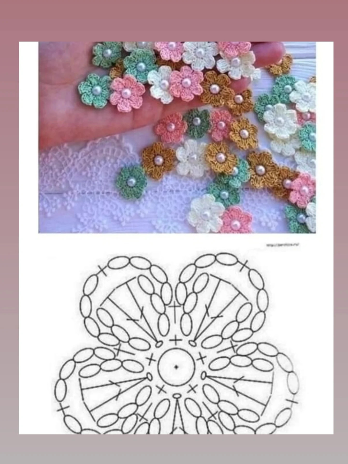 Lacy Crochet Top Pattern with Floral Motif Design