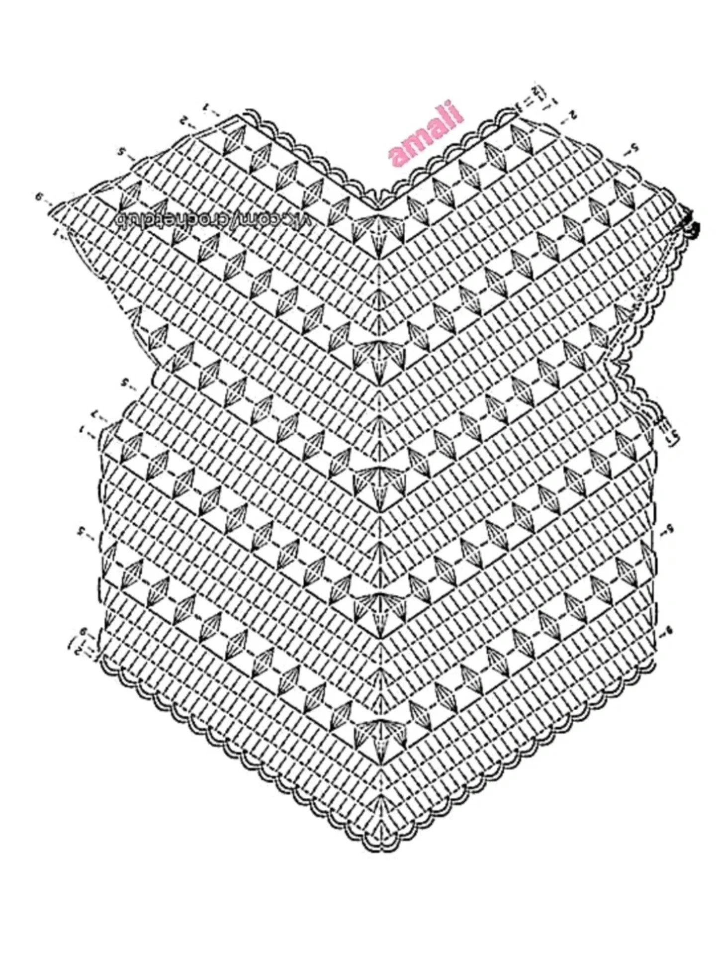 Lacy Crochet Top Pattern with Floral Motif Design