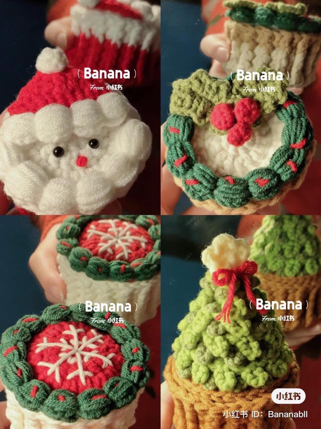 Mẫu bánh sinh nhật móc len trang trí hoa và nơ