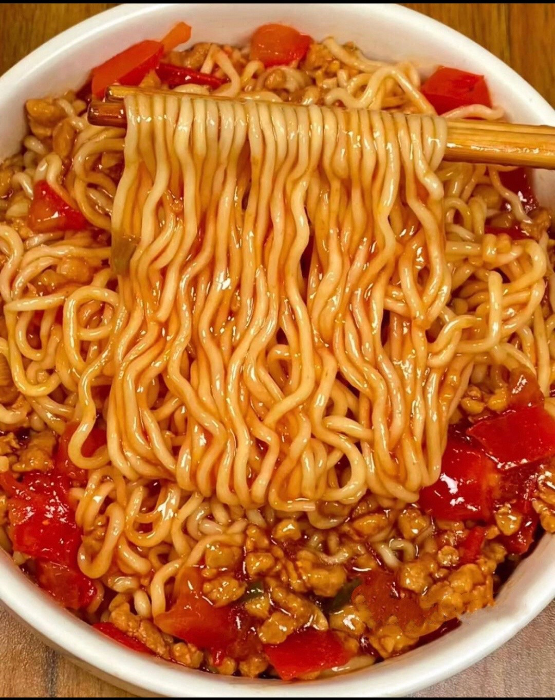 Mì Trộn Thịt Bằm Sốt Cà Chua Đậm Đà