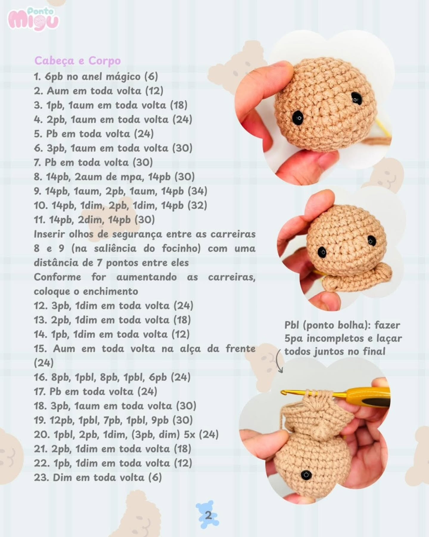 Mini Urso Migu: Receita de Crochê Amigurumi Gratuita e Fácil