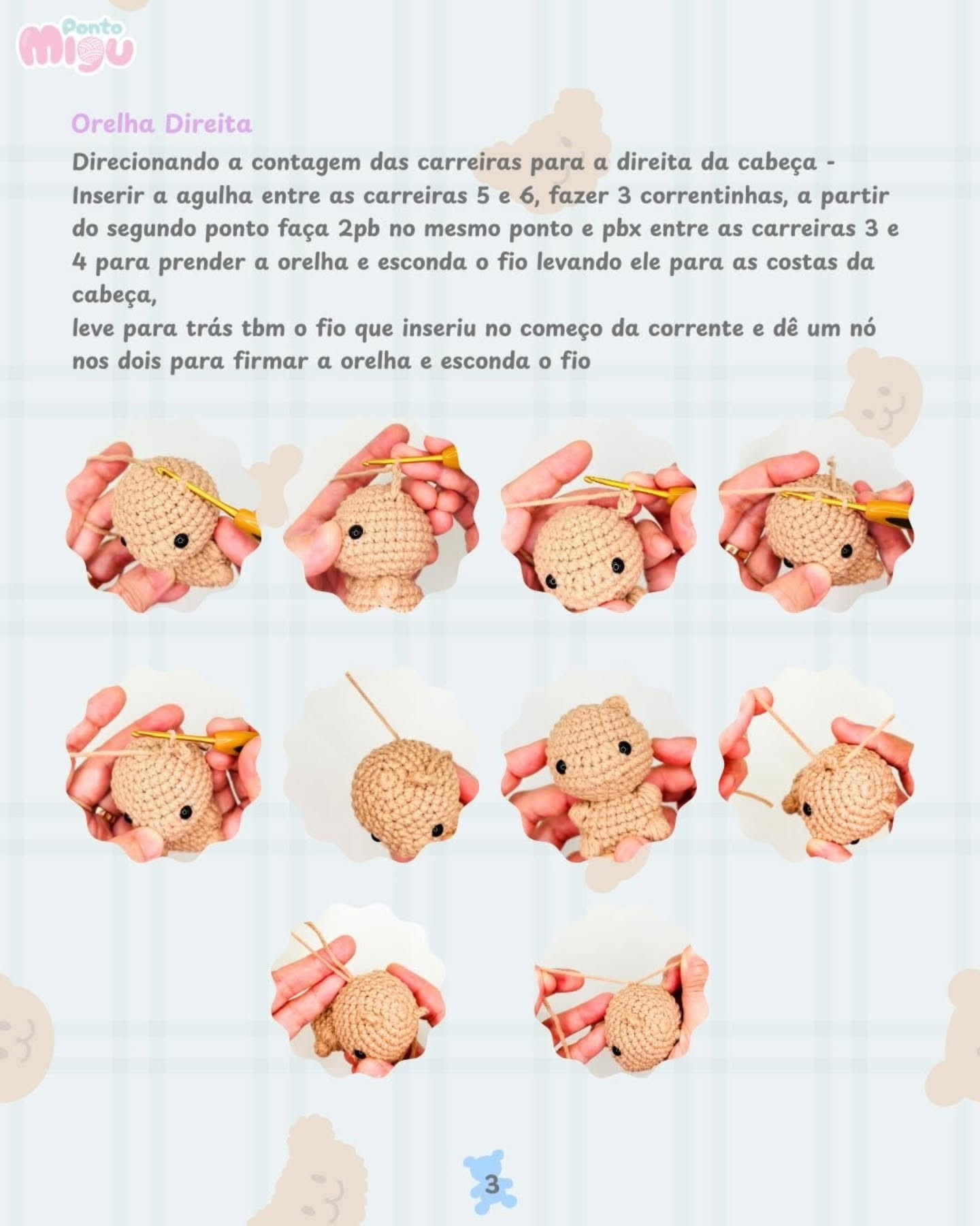 Mini Urso Migu: Receita de Crochê Amigurumi Gratuita e Fácil