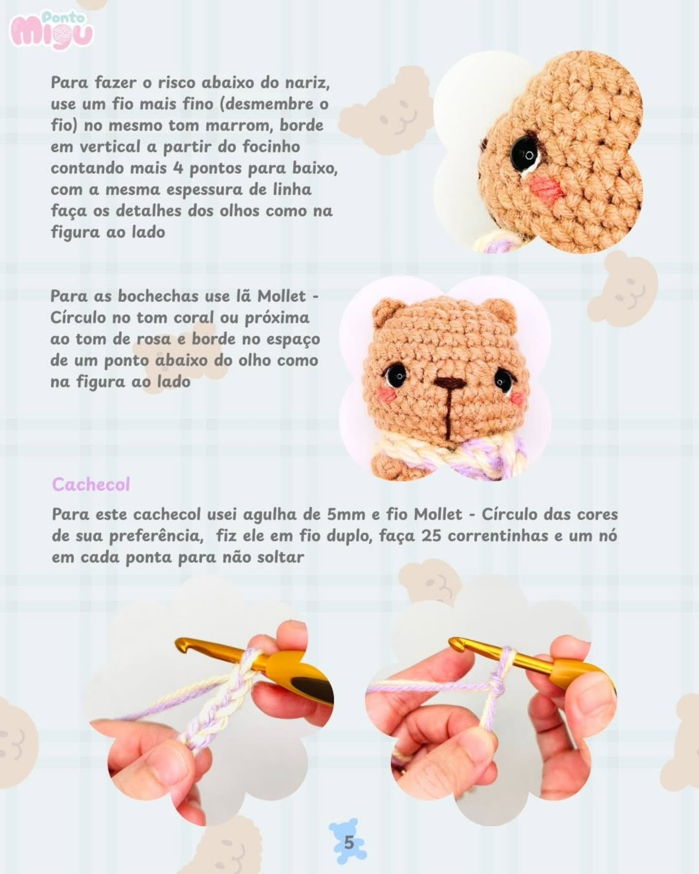 Mini Urso Migu: Receita de Crochê Amigurumi Gratuita e Fácil