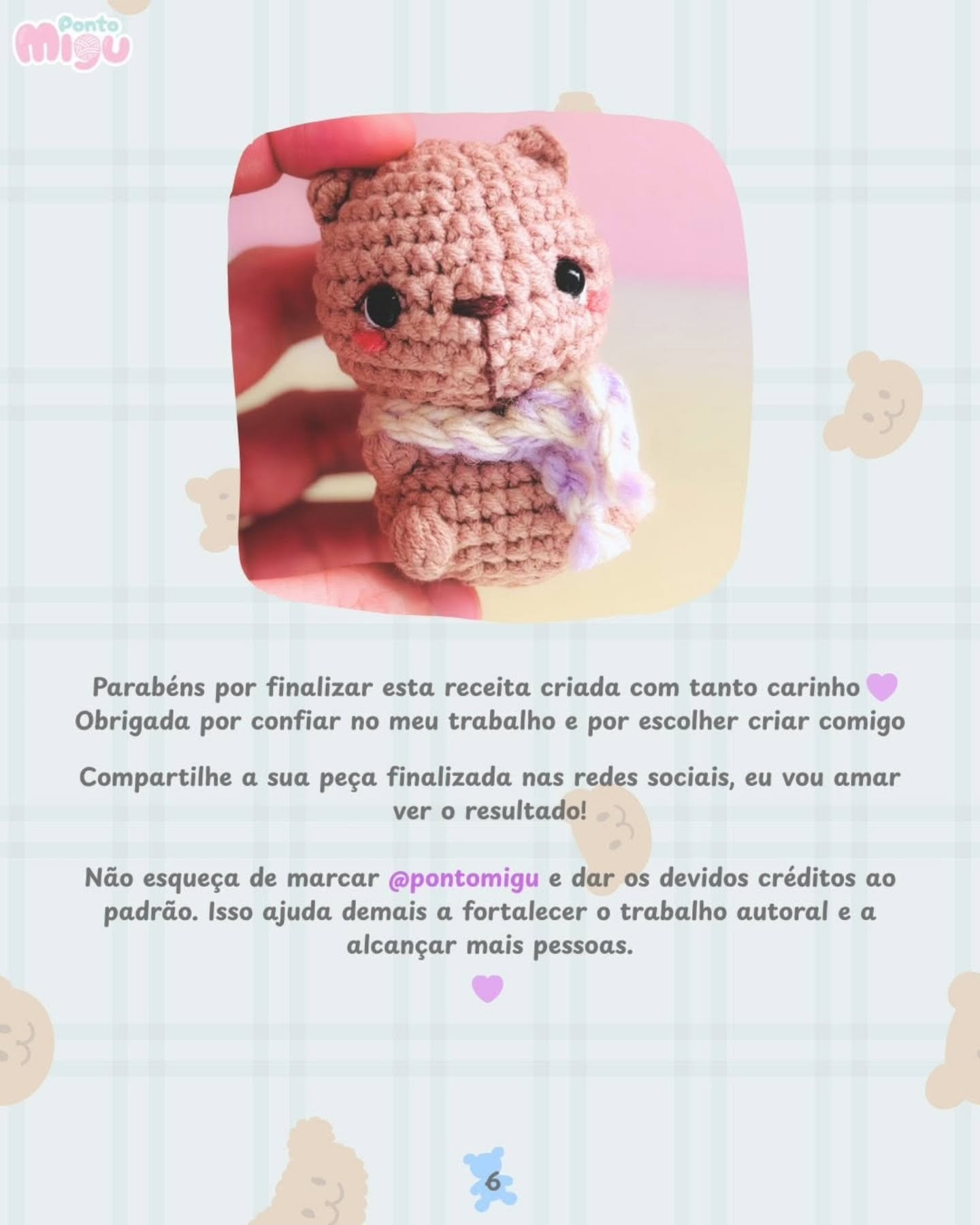 Mini Urso Migu: Receita de Crochê Amigurumi Gratuita e Fácil