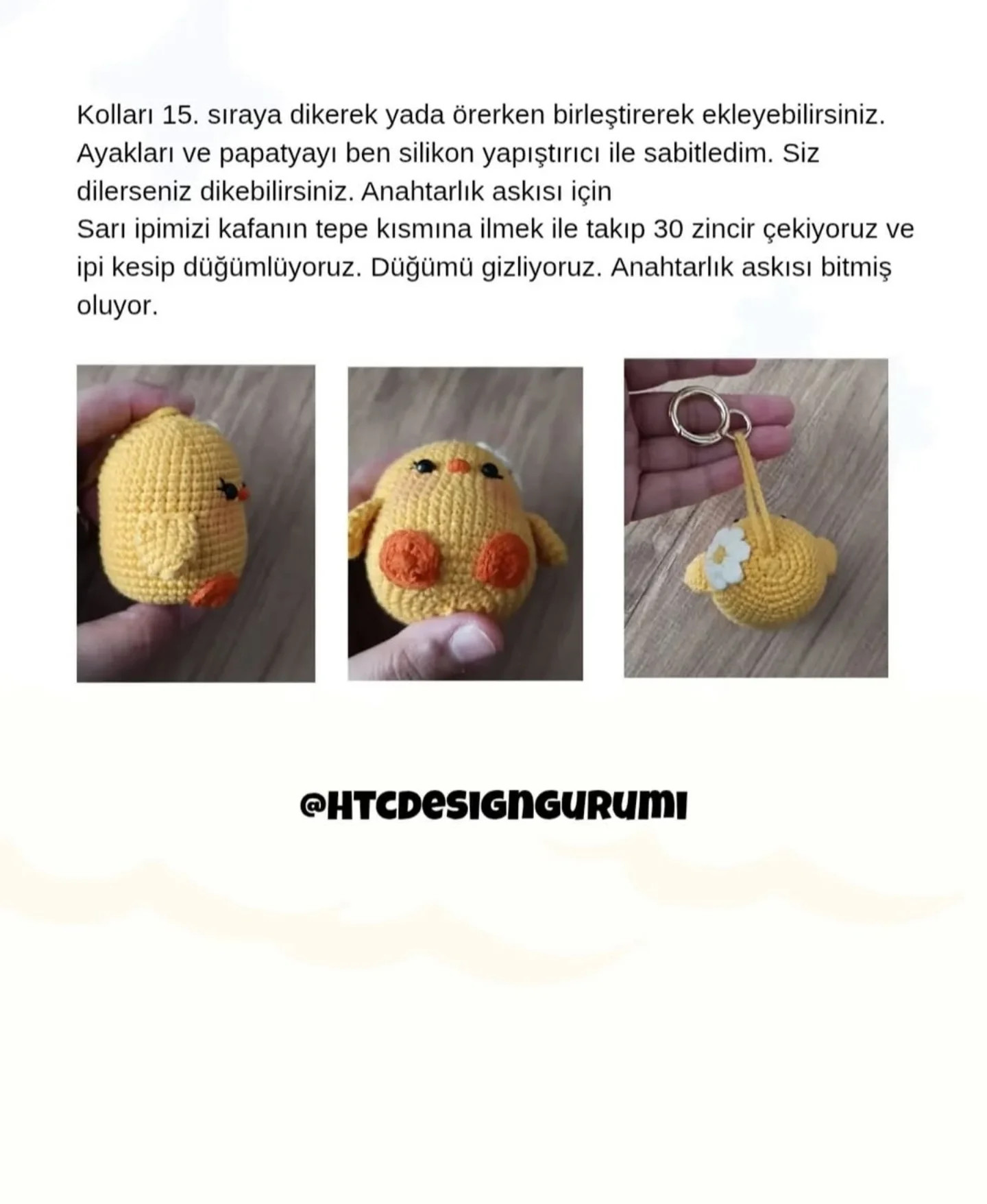 Minik Civciv Ücretsiz Tarifle Tığ İşi Oyuncak Yapımı