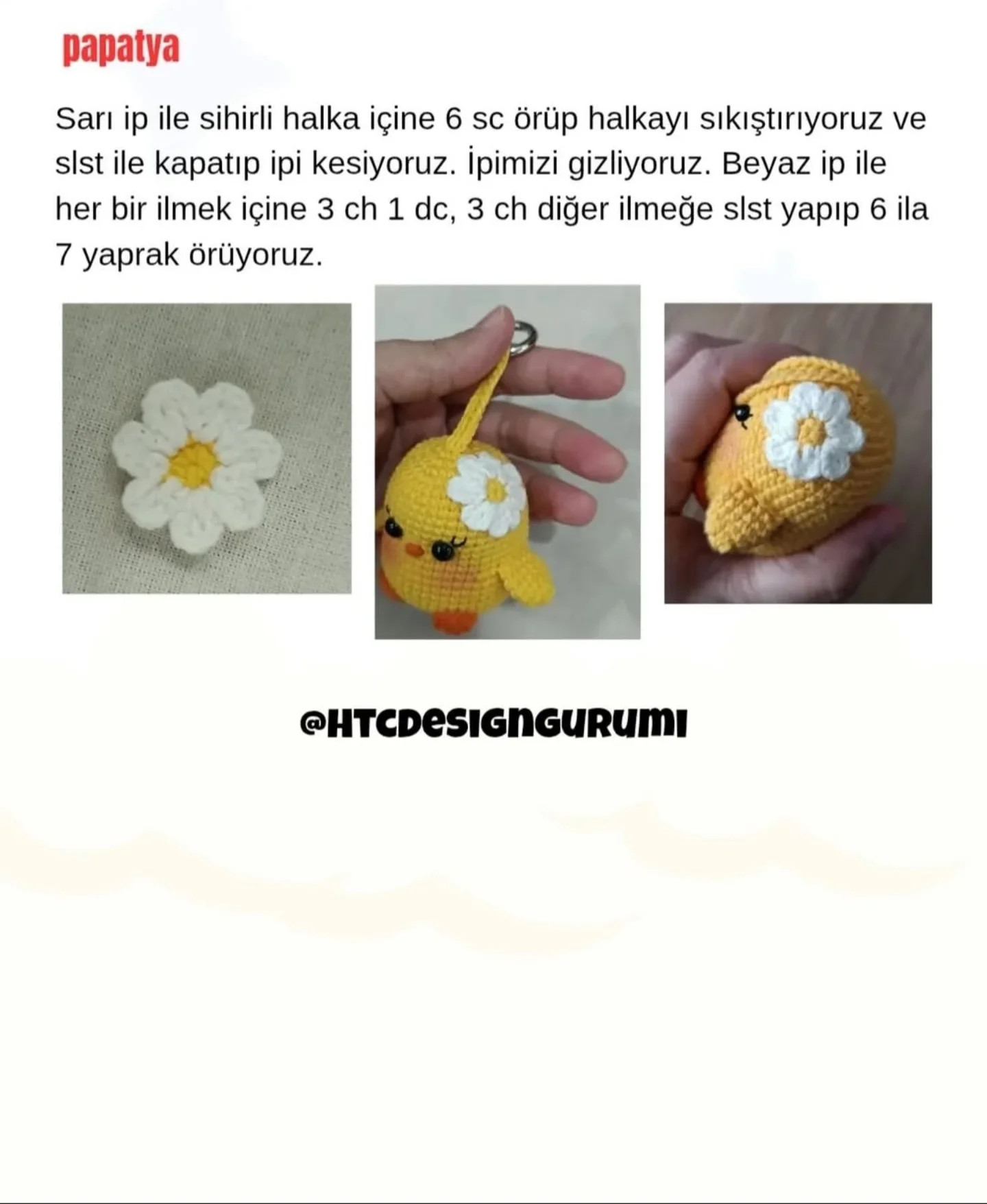 Minik Civciv Ücretsiz Tarifle Tığ İşi Oyuncak Yapımı