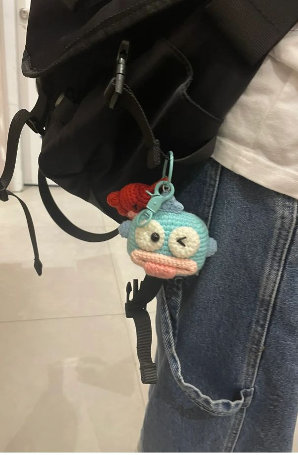 Móc khóa len cá và cá nhỏ đáng yêu, dễ thương