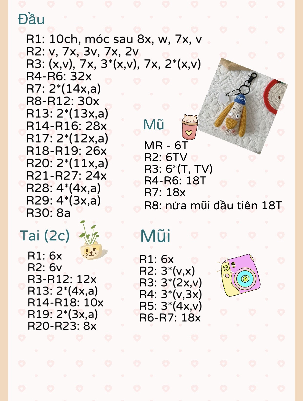 Móc len chú chó đáng yêu làm móc khóa dễ thương