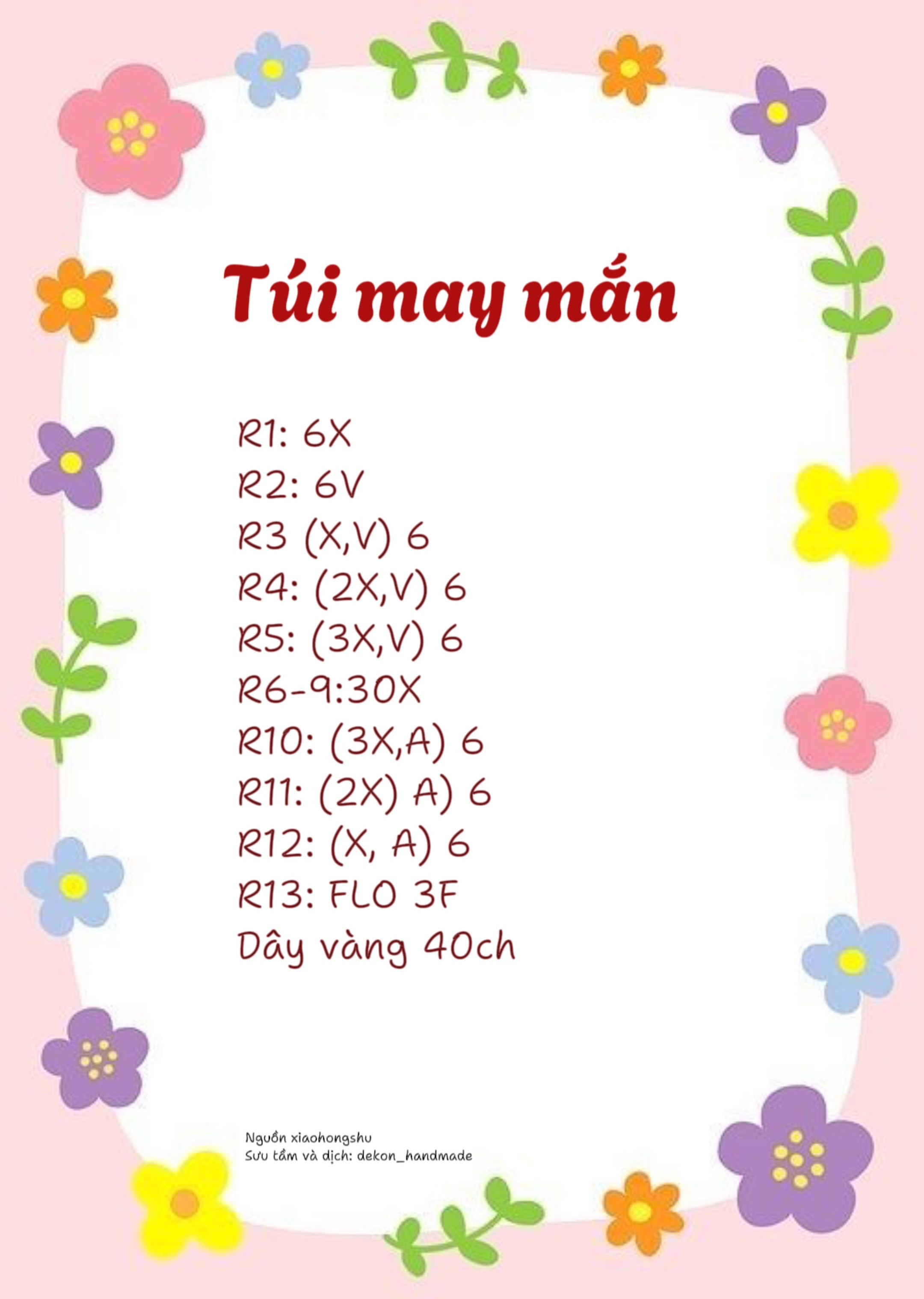 Móc len túi đỏ may mắn trang trí tết Nguyên Đán