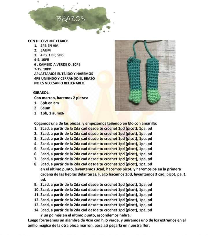 Muñeca de ganchillo Fiona con vestido verde brillante