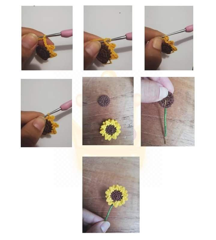 Muñeca de ganchillo Fiona con vestido verde brillante