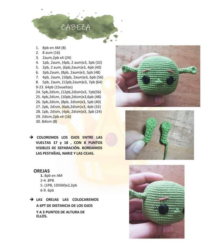 Muñeca de ganchillo Fiona con vestido verde brillante