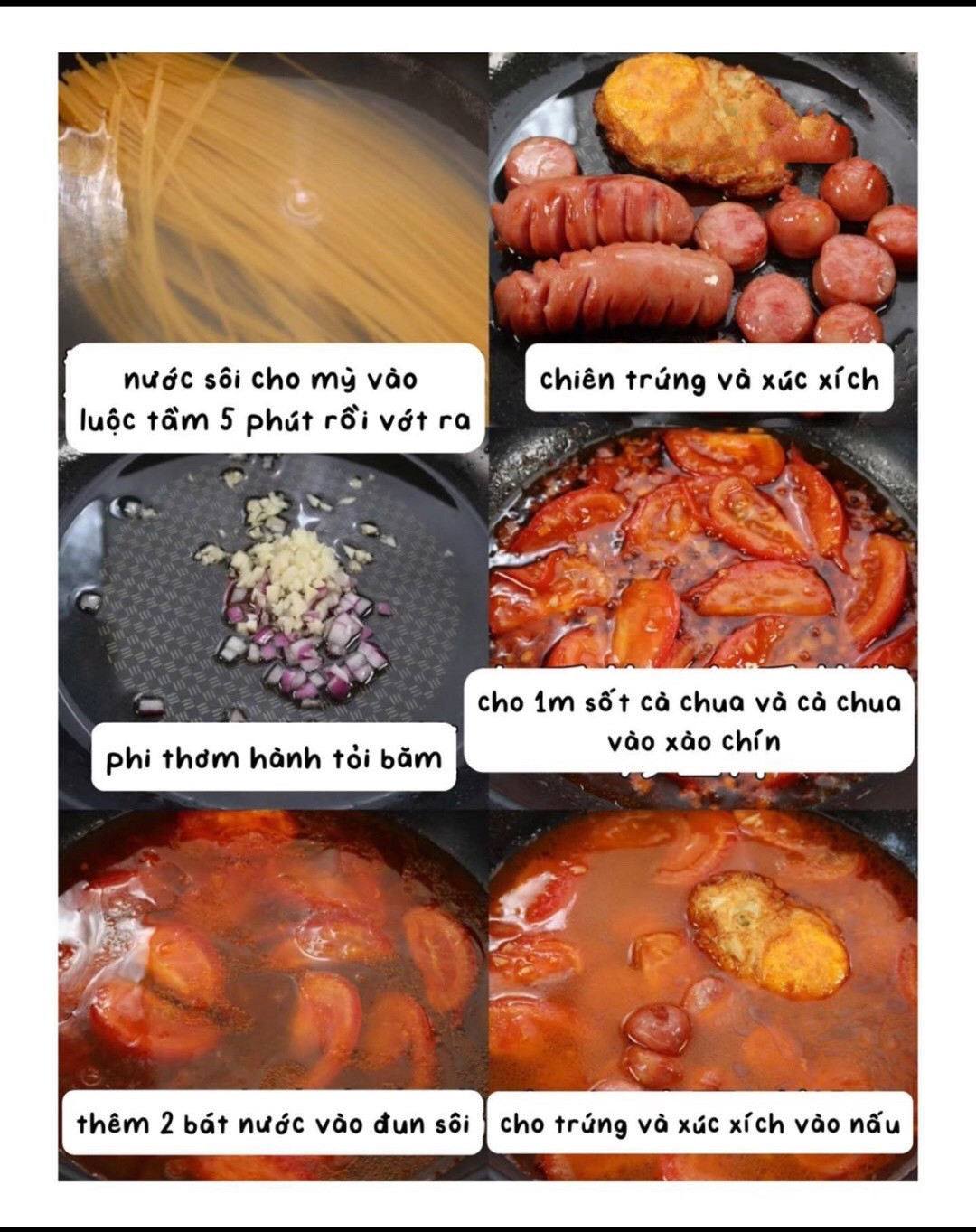 Mỳ Ý Xúc Xích Sốt Cà Đậm Đà