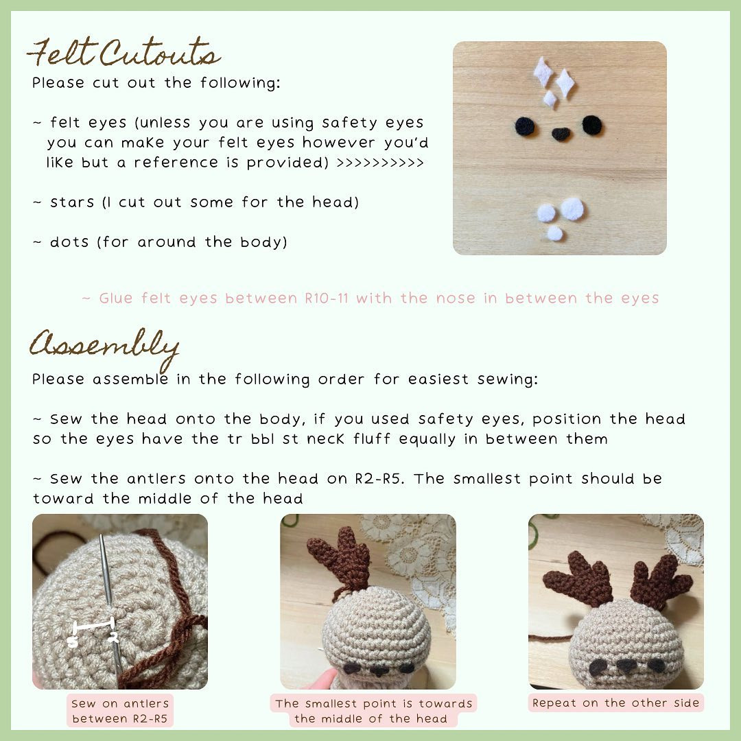 Mythical Deer Crochet Pattern Release Part 2 with Three Cute Designs