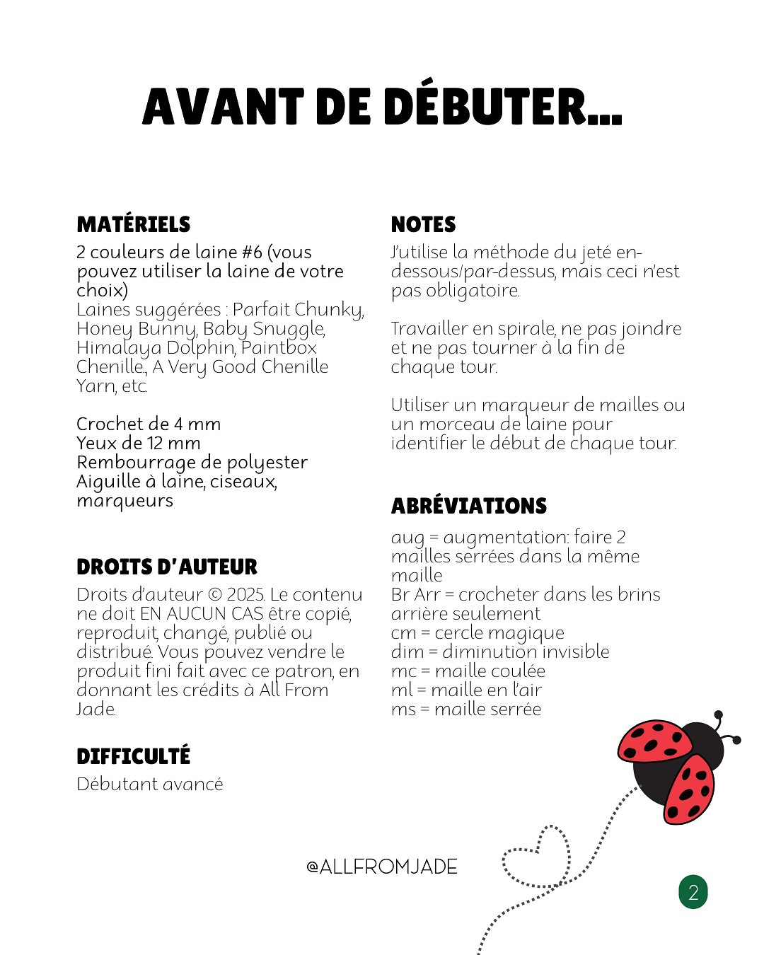 No-Sew Crochet Pattern for Cute Baby Ladybugs