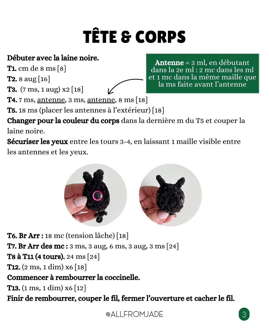 No-Sew Crochet Pattern for Cute Baby Ladybugs