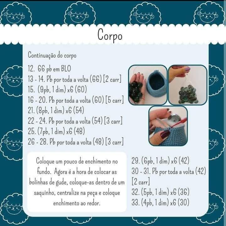 Ovelha de Crochê com Vestido Florido e Laço Amarelo