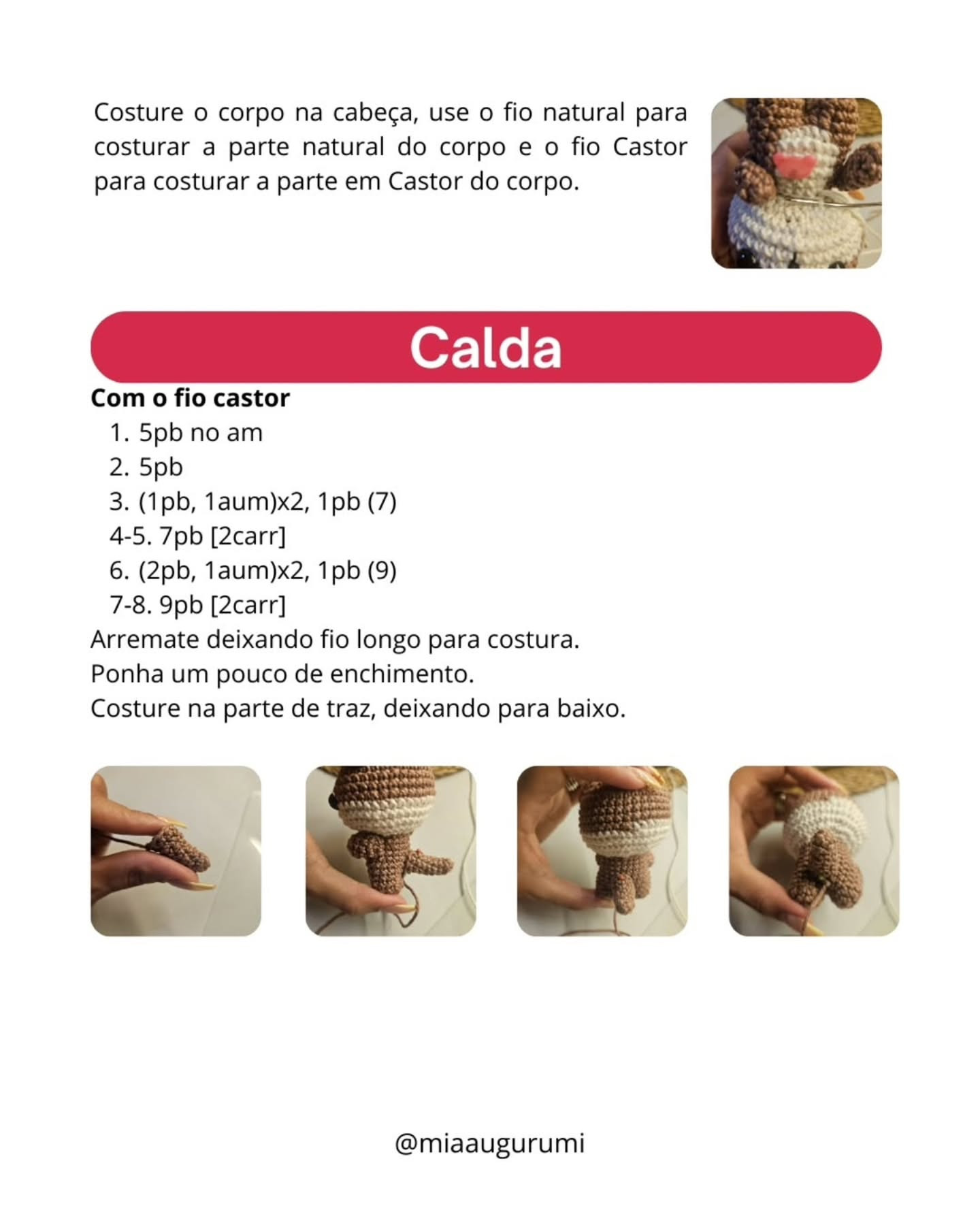 Paçoca, o bebê lontra - Receita de crochê adorável!