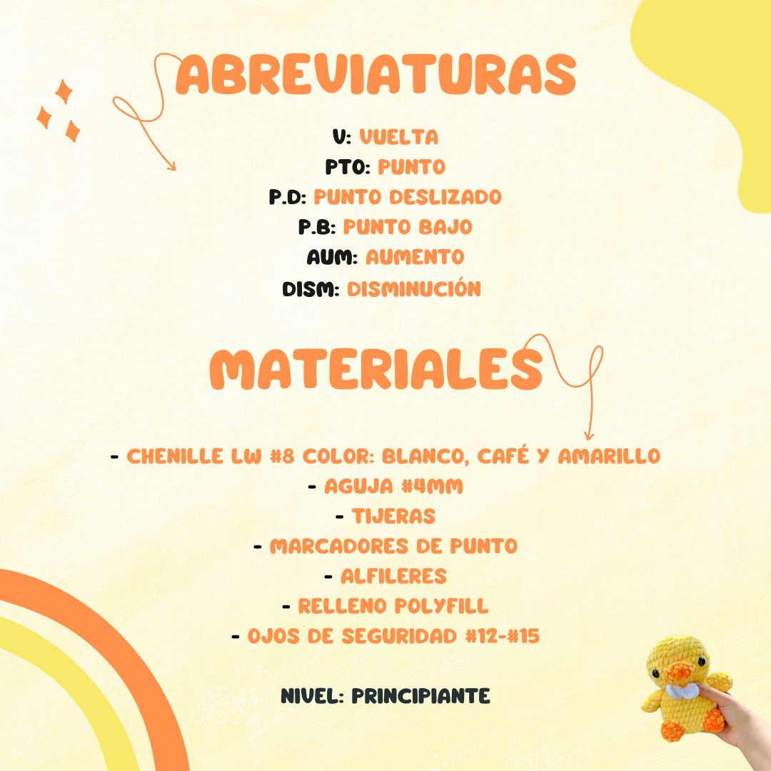 Patito Amigurumi: Patrón Gratis para Tejer un Tierno Pato