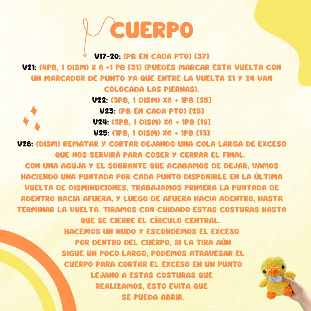 Patito Amigurumi: Patrón Gratis para Tejer un Tierno Pato