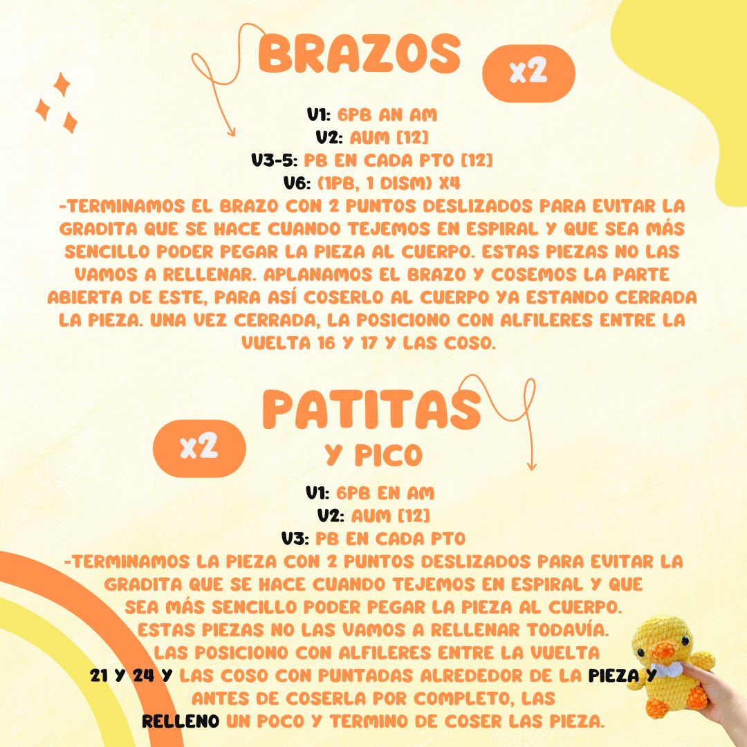 Patito Amigurumi: Patrón Gratis para Tejer un Tierno Pato