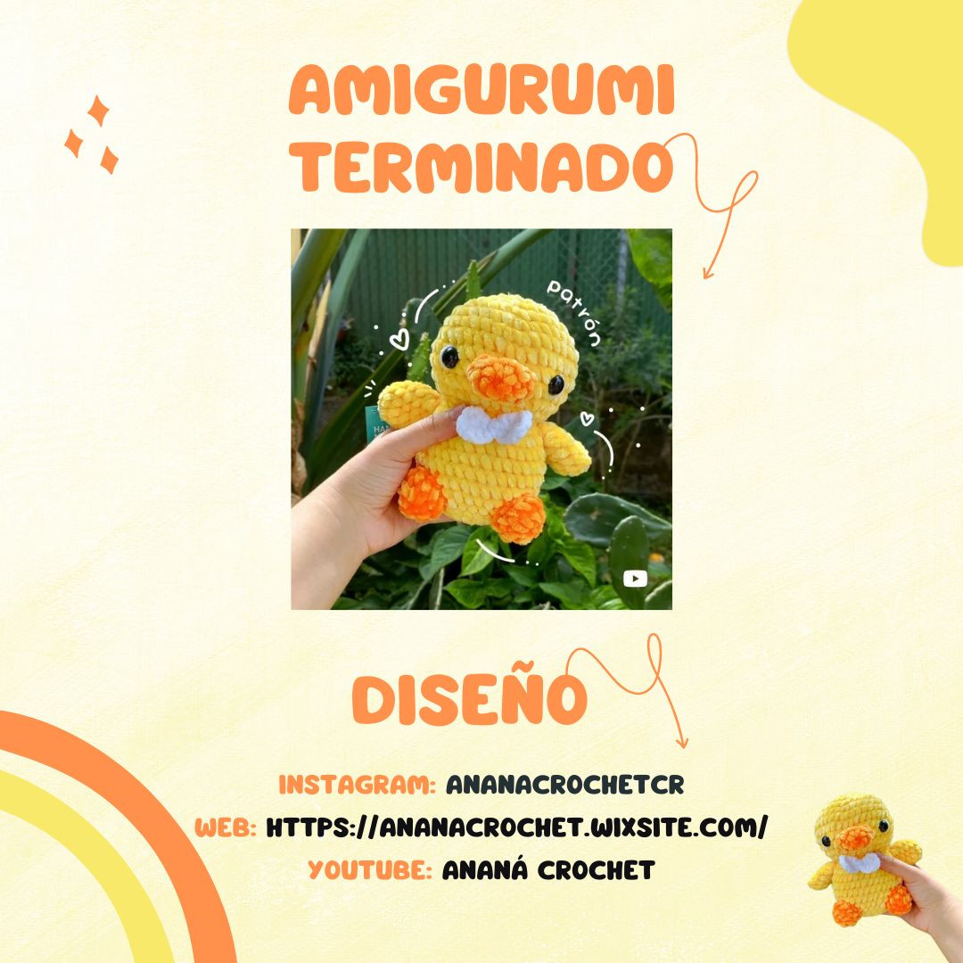 Patito Amigurumi: Patrón Gratis para Tejer un Tierno Pato