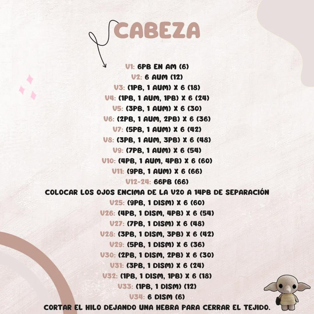 Patrón Amigurumi de Dobby: Crea tu propio elfo