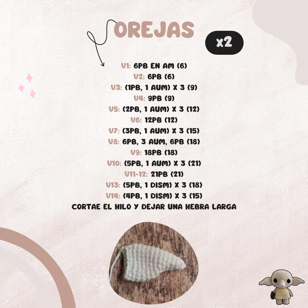 Patrón Amigurumi de Dobby: Crea tu propio elfo