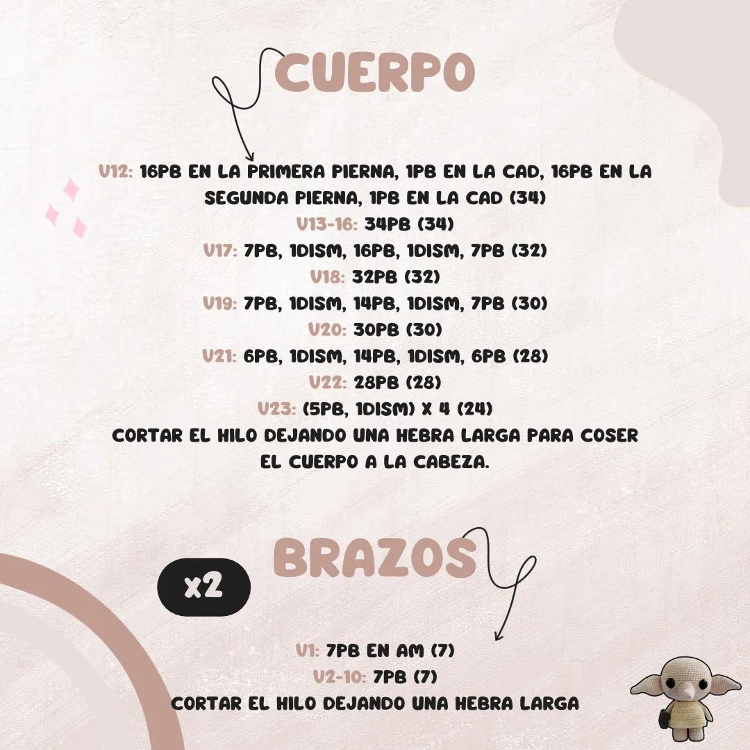 Patrón Amigurumi de Dobby: Crea tu propio elfo