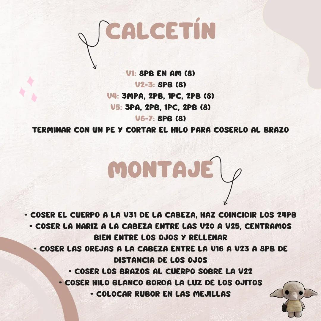 Patrón Amigurumi de Dobby: Crea tu propio elfo