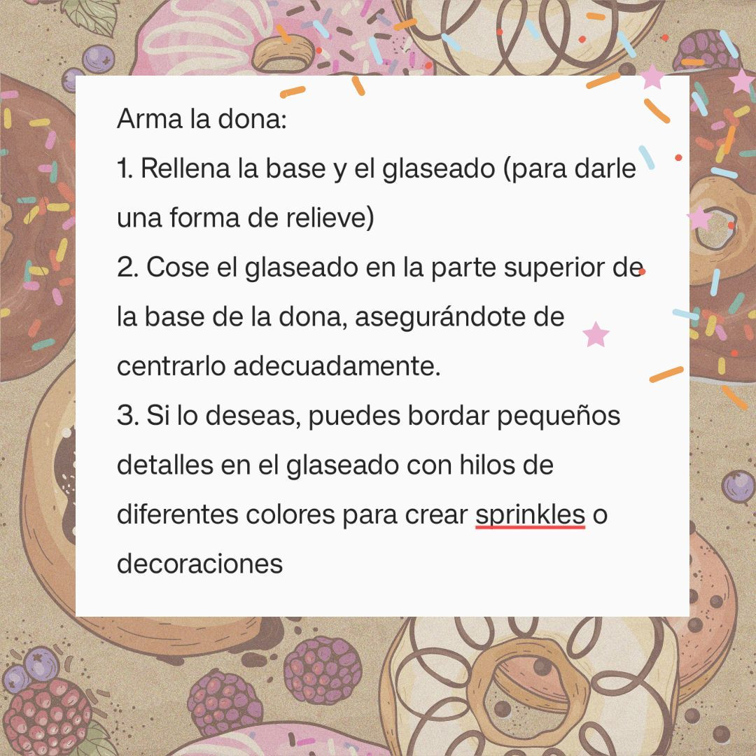 Patrón Amigurumi de Donut: Instrucciones Gratis y Fáciles