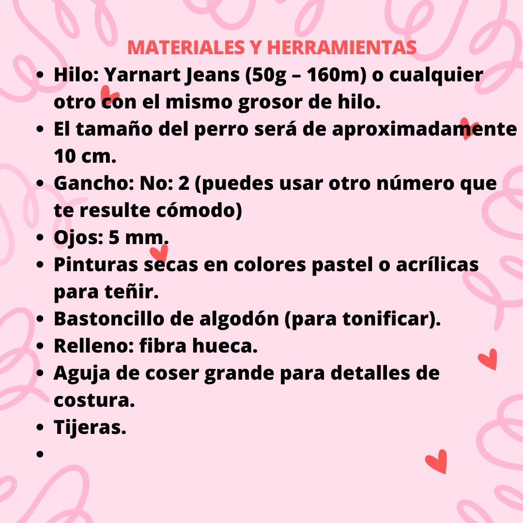 Patrón Amigurumi Perrito pequeño con detalles adorables