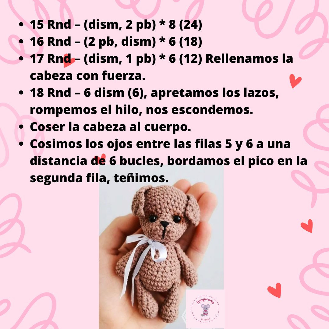 Patrón Amigurumi Perrito pequeño con detalles adorables