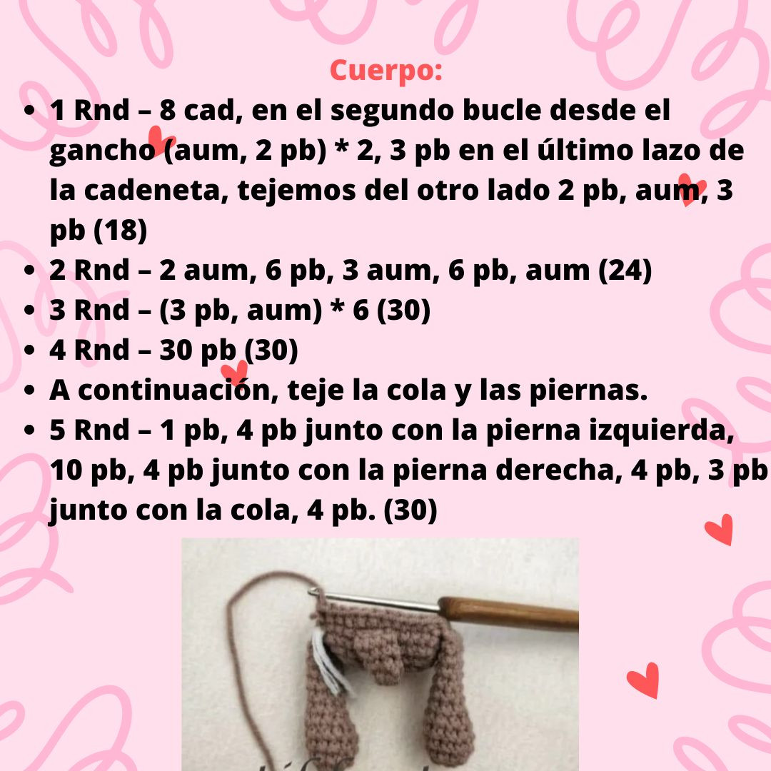 Patrón Amigurumi Perrito pequeño con detalles adorables