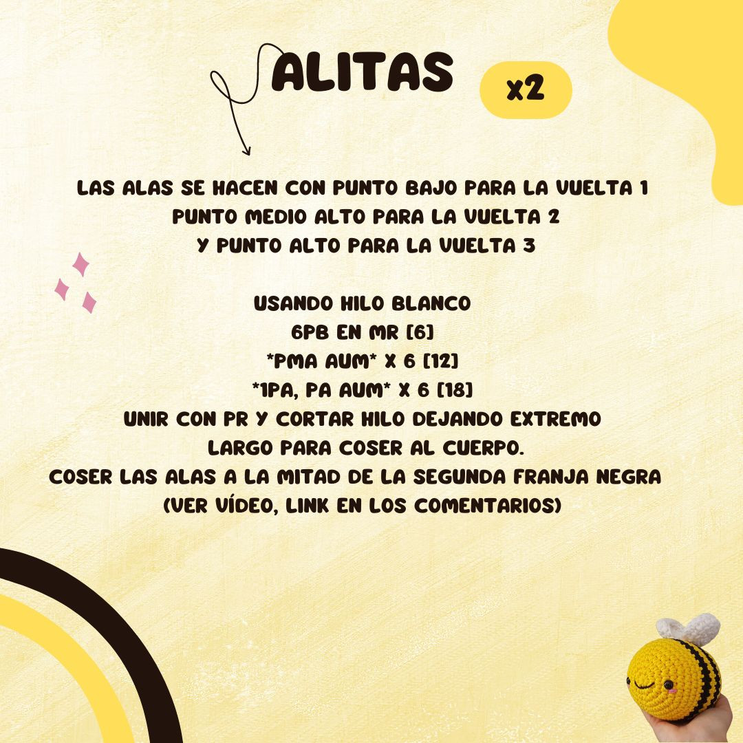 Patrón de Abejita Amigurumi Gratis para Tejer en Casa