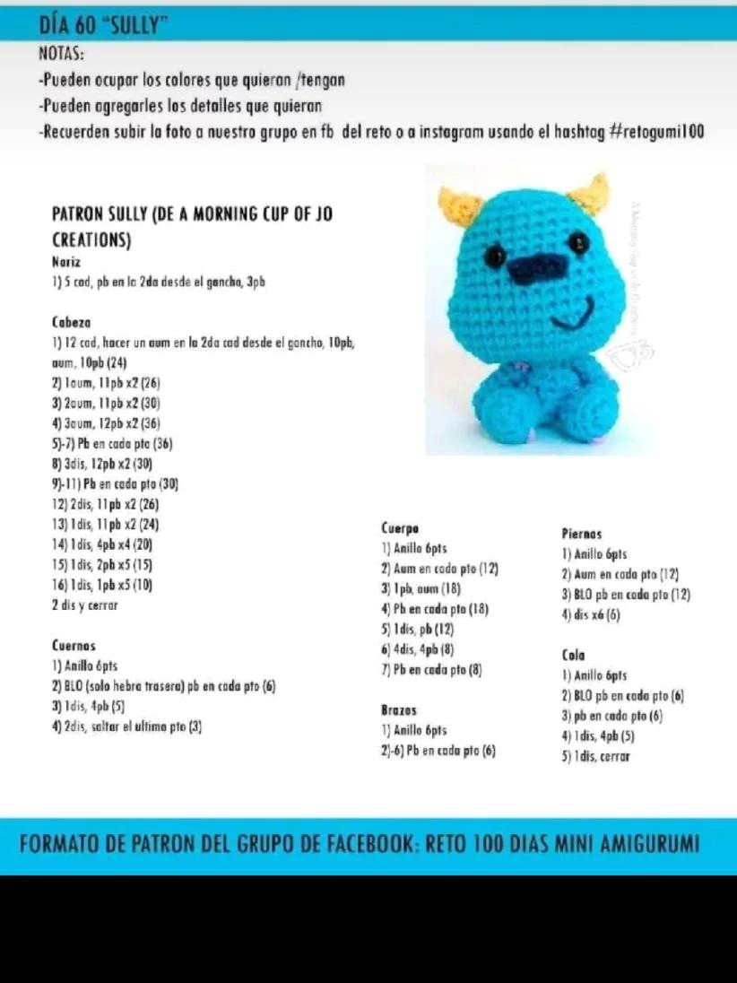 Patrón de amigurumi: adorable reno cupcake para el reto de 100 días