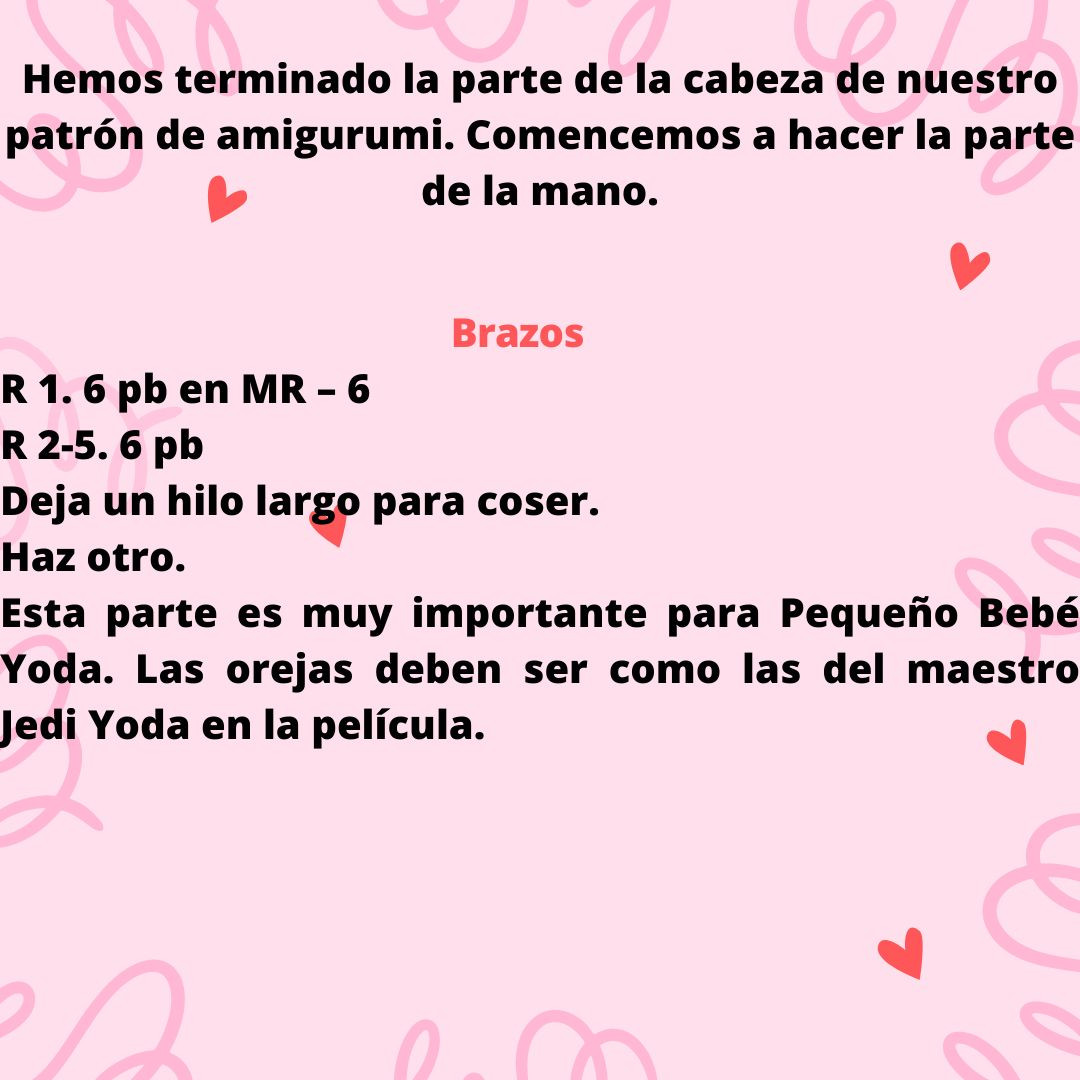 Patrón de Amigurumi Bebé Yoda de Star Wars a Crochet