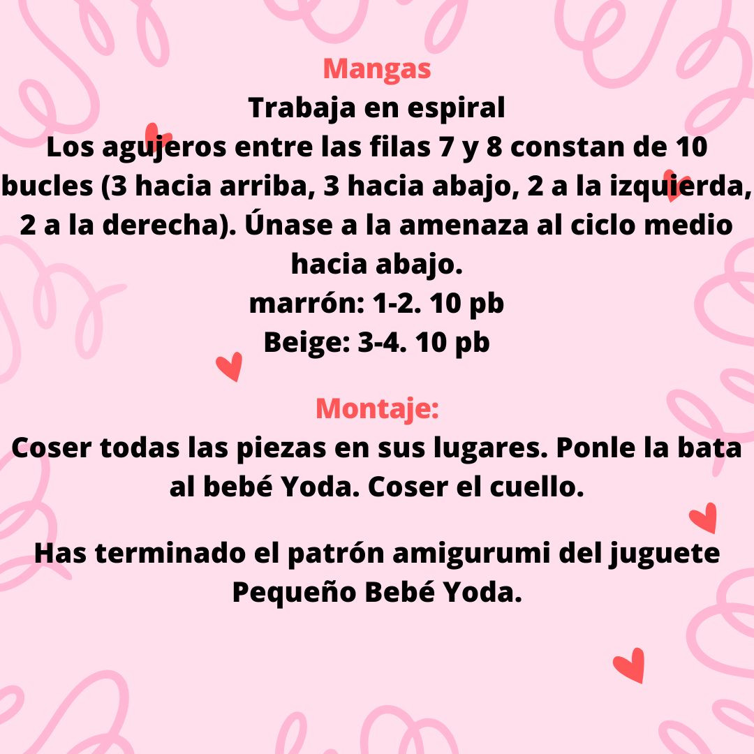 Patrón de Amigurumi Bebé Yoda de Star Wars a Crochet