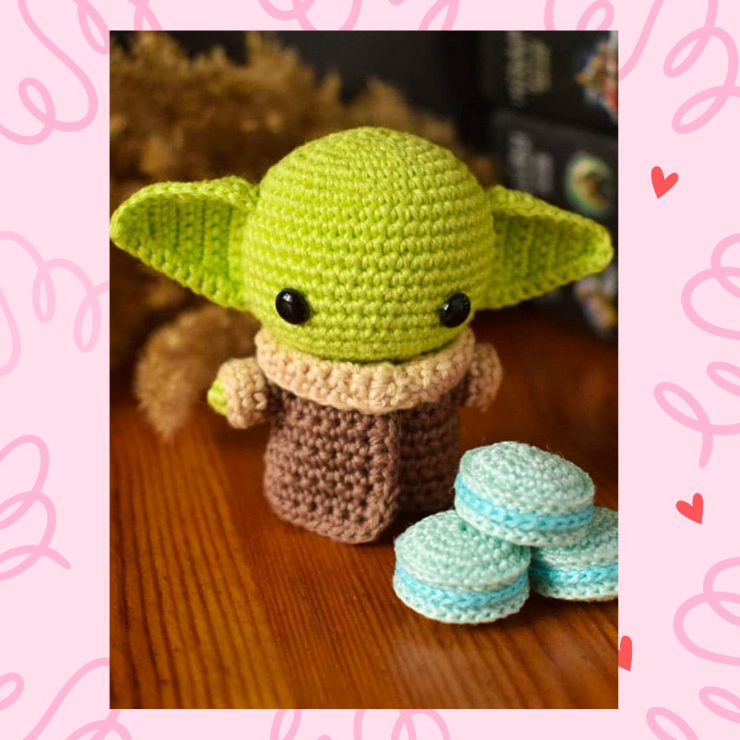 Patrón de Amigurumi Bebé Yoda de Star Wars a Crochet