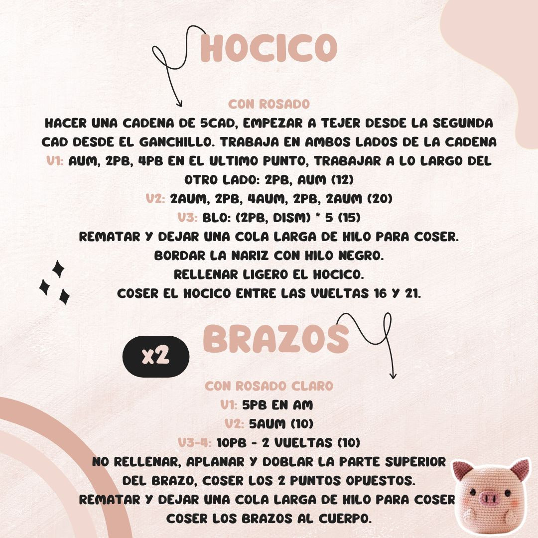 Patrón de Amigurumi de Cerdito: ¡Gratis y Fácil de Seguir!