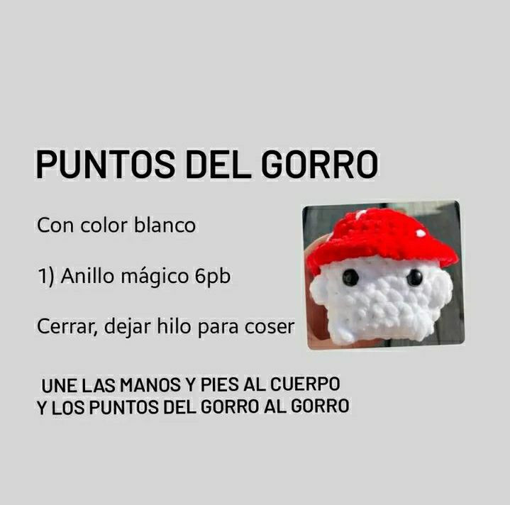 Patrón de Amigurumi de Hongo Rojo Gratis para Principiantes