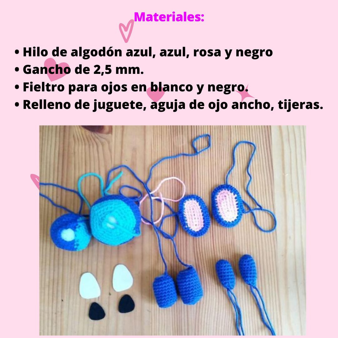 Patrón de Amigurumi de Stitch para tejer a crochet