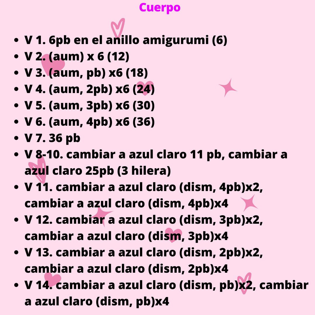 Patrón de Amigurumi de Stitch para tejer a crochet