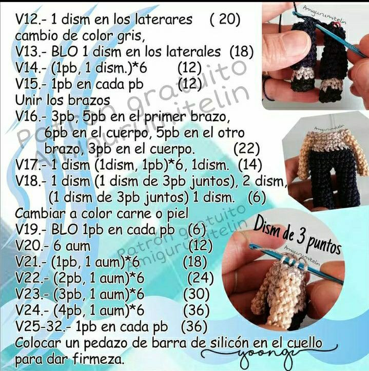 Patrón de Amigurumi de Suga de BTS Gratis