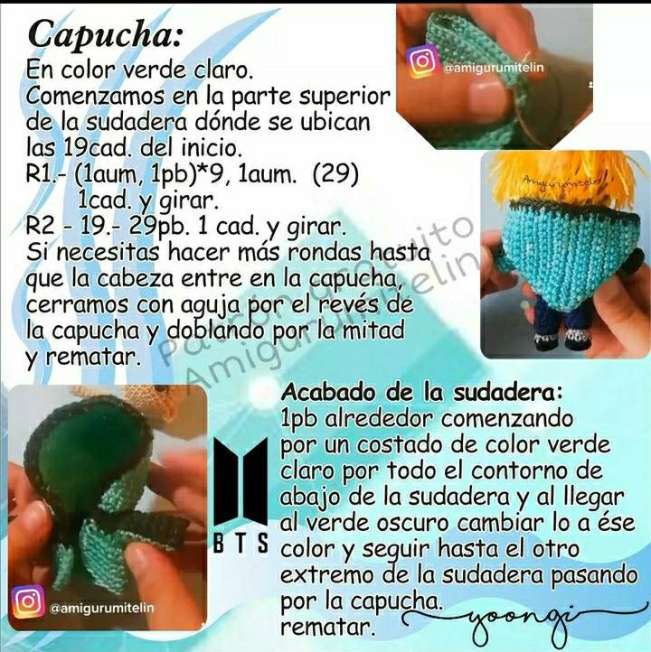 Patrón de Amigurumi de Suga de BTS Gratis