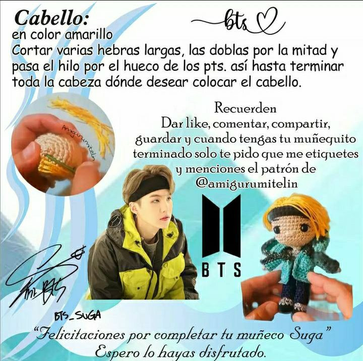 Patrón de Amigurumi de Suga de BTS Gratis