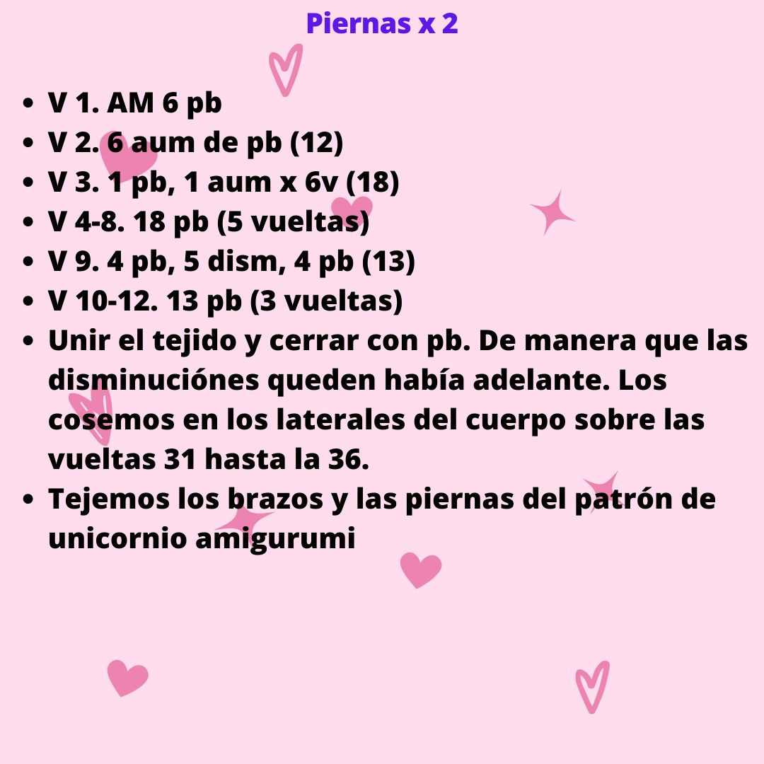 Patrón de Amigurumi de Unicornio Encantador y Fácil de Hacer