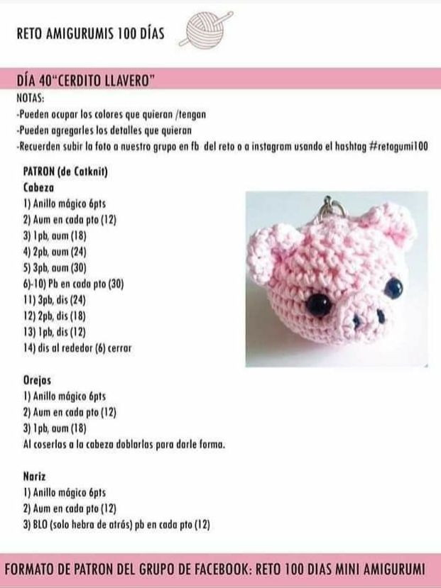 Patrón de Amigurumi: Día 28 Osito Paso a Paso